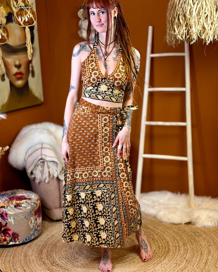 Mystic Mesa Wrap Skirt Black