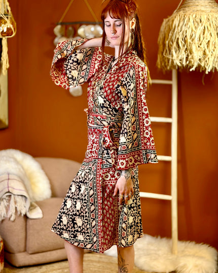 Mystic Mesa Wrap Skirt Black