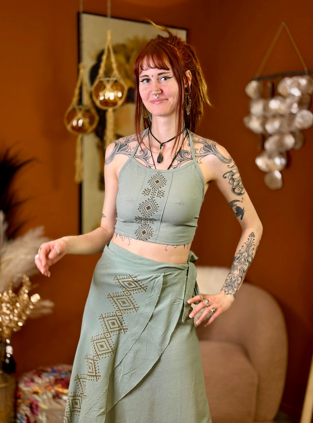 Sand & Soul zomertop Jadegroen