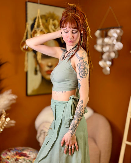 Sand & Soul zomertop Jadegroen