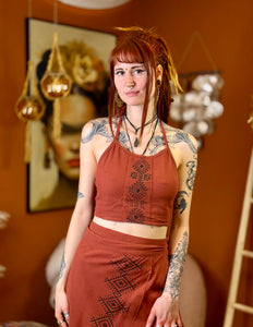 Sand & Soul zomertop Donker Terracotta