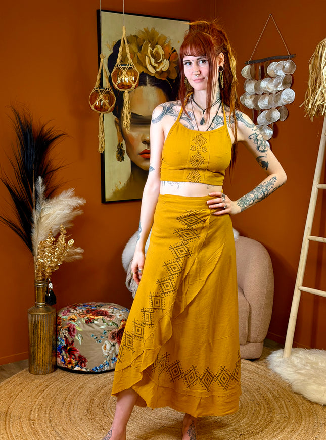 Sand & Soul zomertop Okergeel