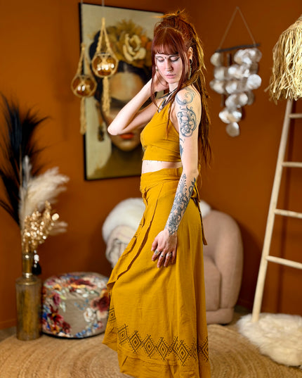 Sand & Soul zomertop Okergeel