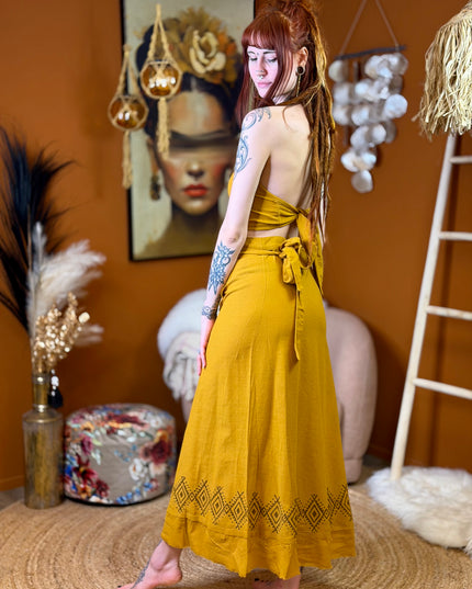 Sand & Soul zomertop Okergeel