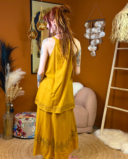 Earth Song lange zomertop Oker