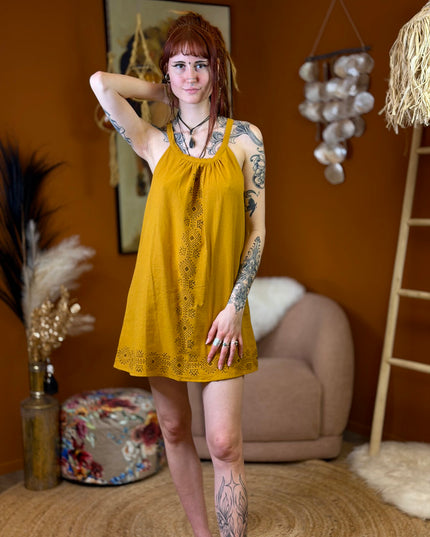 Earth Song lange zomertop Oker