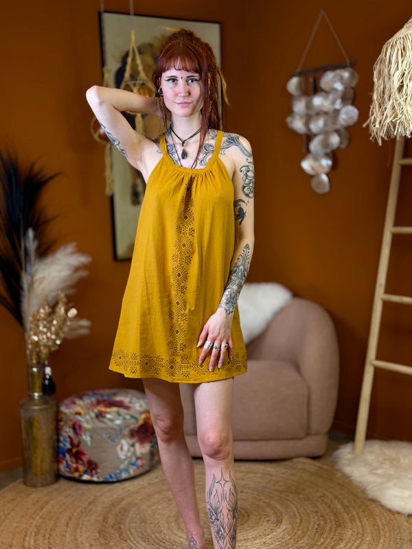 Earth Song lange zomertop Oker