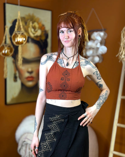 Aya Zomertop Donker Terracotta