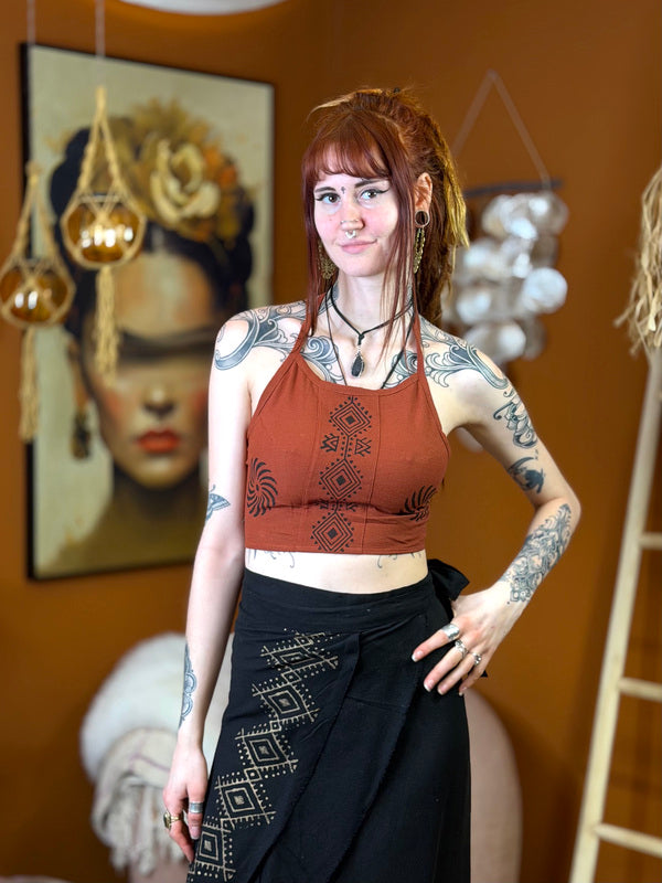 Aya Zomertop Donker Terracotta