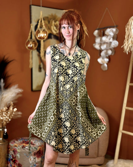 Fay Dress Handblock Blue