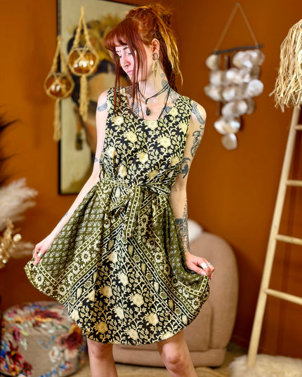 Fay Dress Handblock Blue