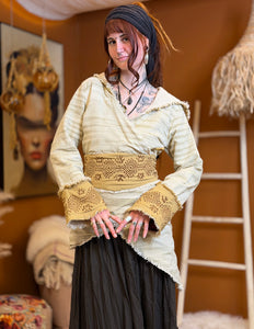 Bohemian Khadi Hooded Jacket