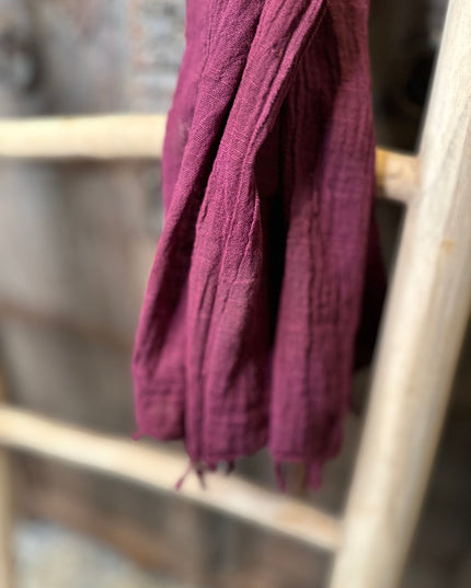 Katoenen Sjaal Aubergine