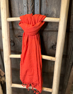 Katoenen Sjaal Rood