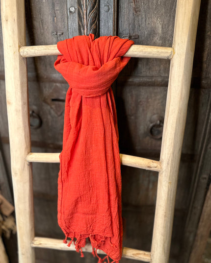 Katoenen Sjaal Rood