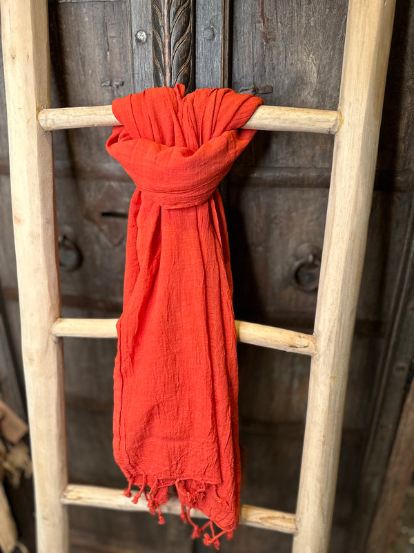 Katoenen Sjaal Rood
