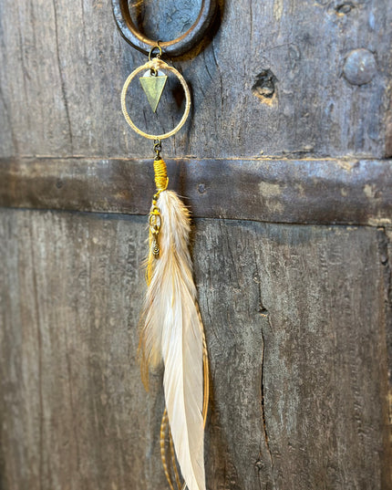 Echte veren oorhanger 3