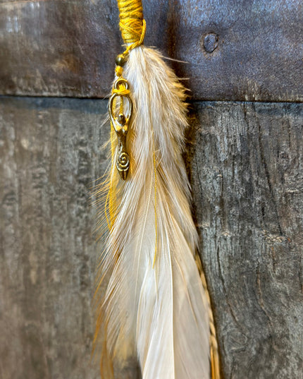 Echte veren oorhanger 3