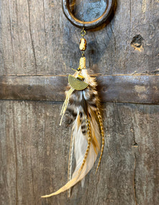 Echte veren oorhanger 5