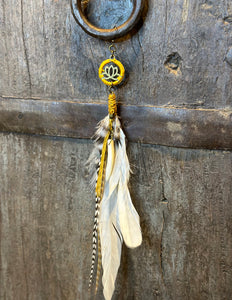Echte veren oorhanger 6
