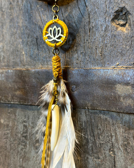 Echte veren oorhanger 6
