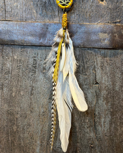 Echte veren oorhanger 6