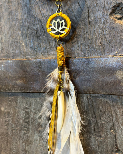 Echte veren oorhanger 6