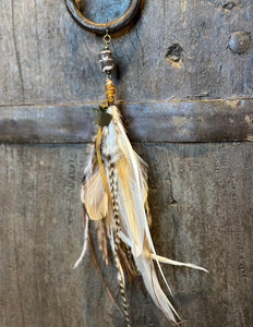 Echte veren oorhanger 7