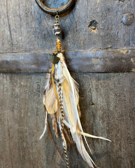 Echte veren oorhanger 7