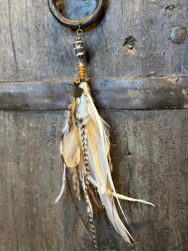 Echte veren oorhanger 7
