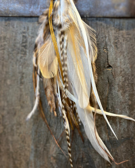 Echte veren oorhanger 7