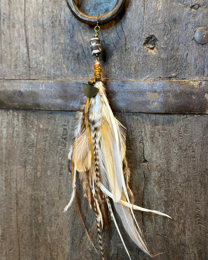 Echte veren oorhanger 7