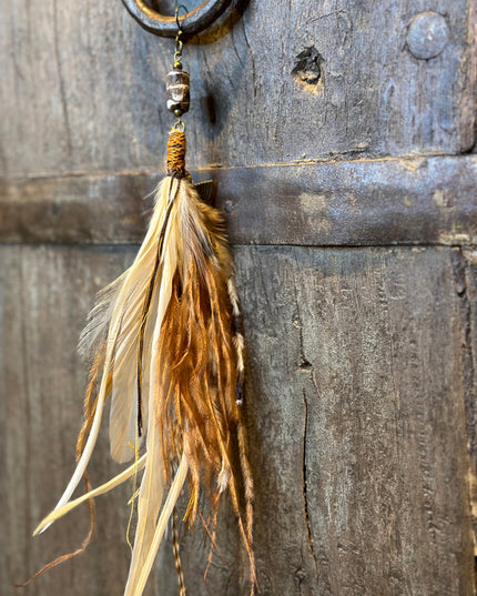 Echte veren oorhanger 7