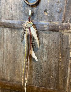Echte veren oorhanger 9