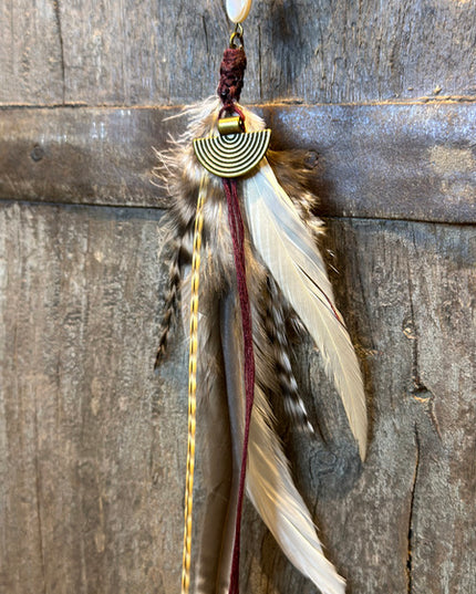 Echte veren oorhanger 9