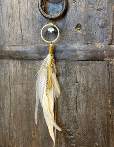 Echte veren oorhanger 18