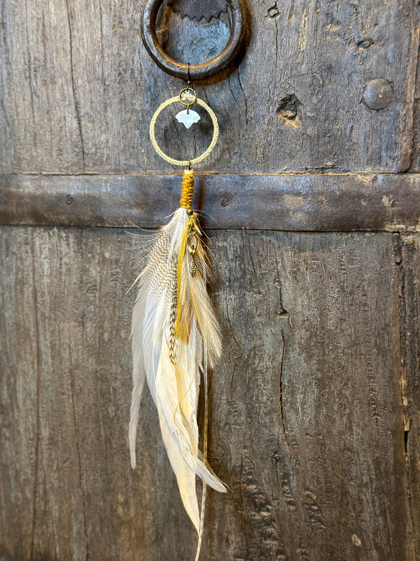 Echte veren oorhanger 18