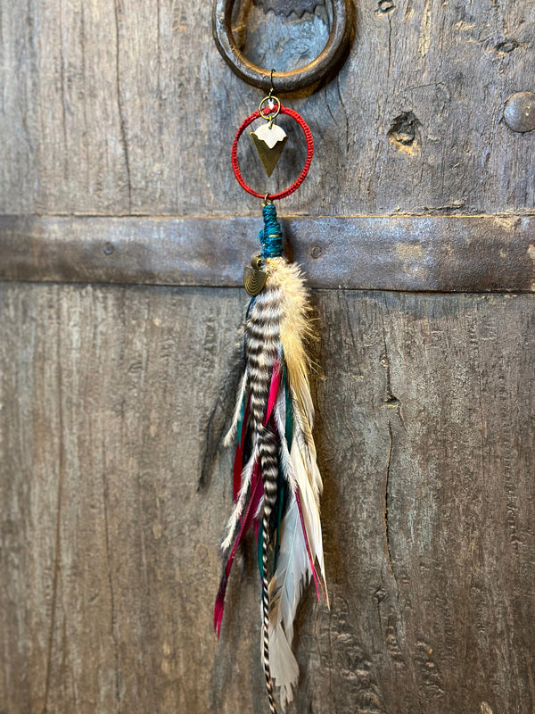 Echte veren oorhanger 20