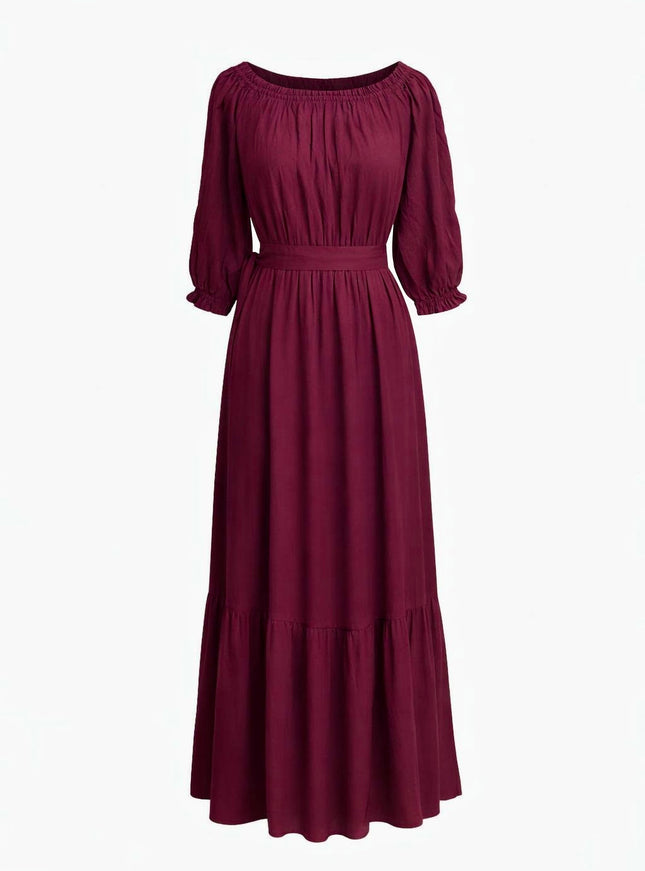 Luna Dress Burgundy