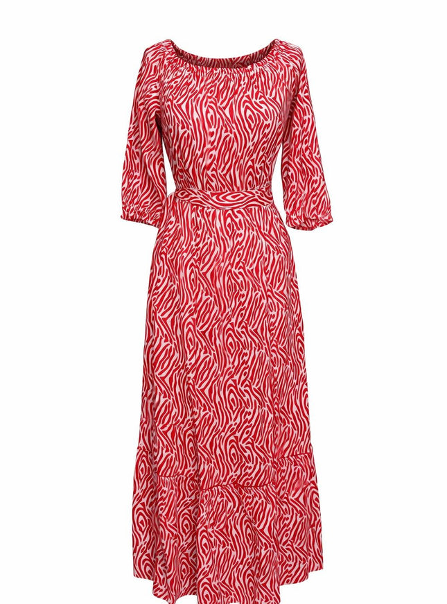 Luna Dress Rood / Wit