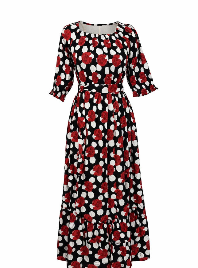 Luna Dress Rozenprint