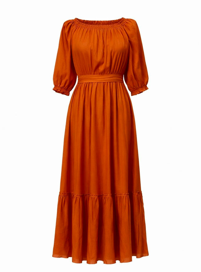 Luna Dress Warm Oranje