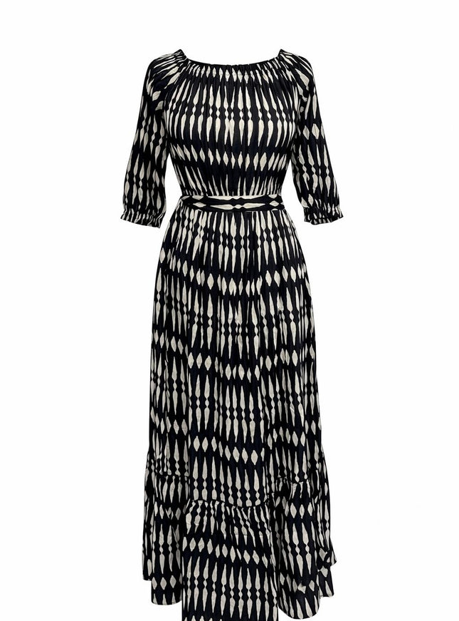 Luna Dress Zwart / Wit
