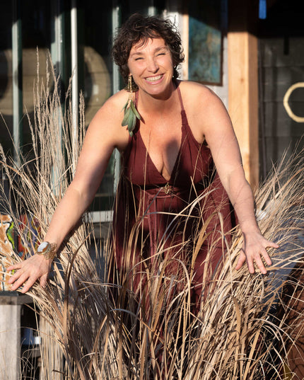 Inanna Festival jurk Donkerrood