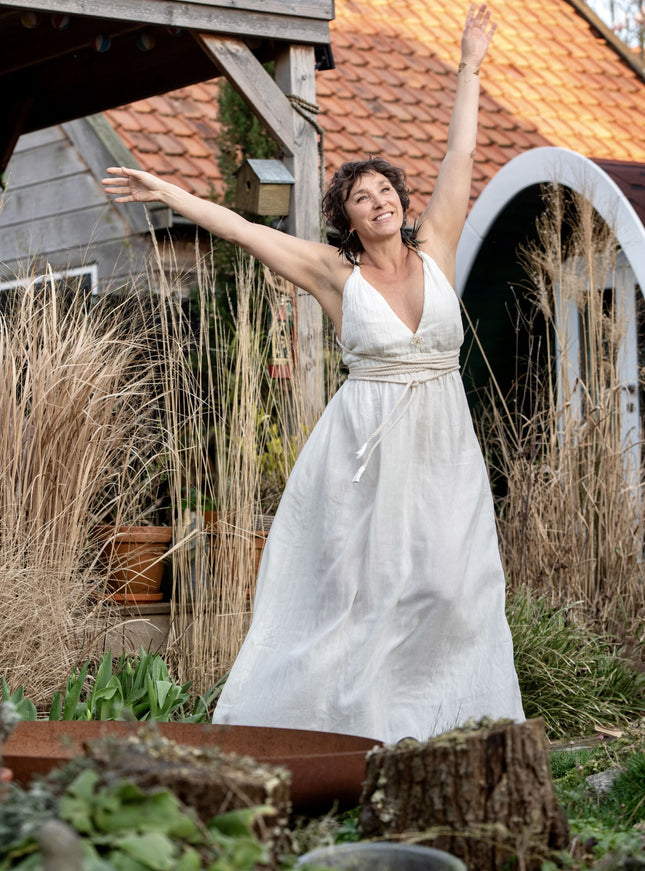 Inanna Festival jurk Off White