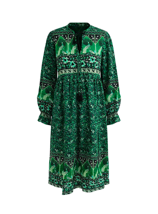 Fay Kleid Handblock Blau