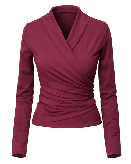 Iris Top Marroon Rood