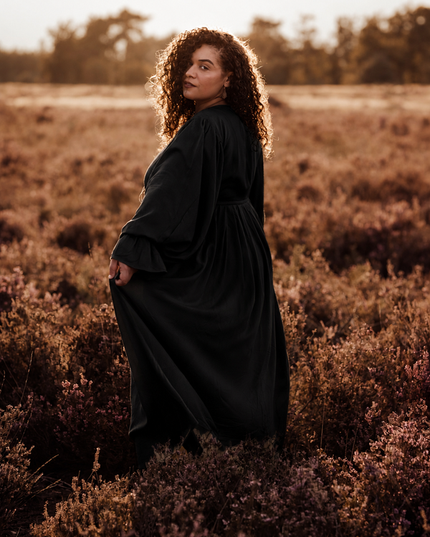 Maud Lange Jurk Zwart