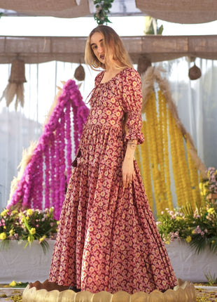 Vaiana Zomerjurk Print Rood