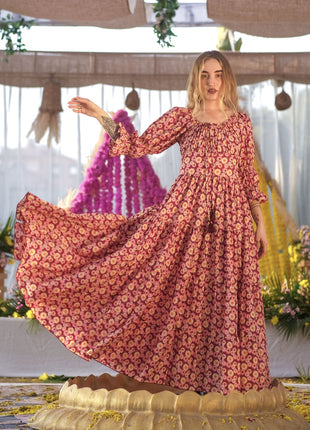Vaiana Zomerjurk Print Rood